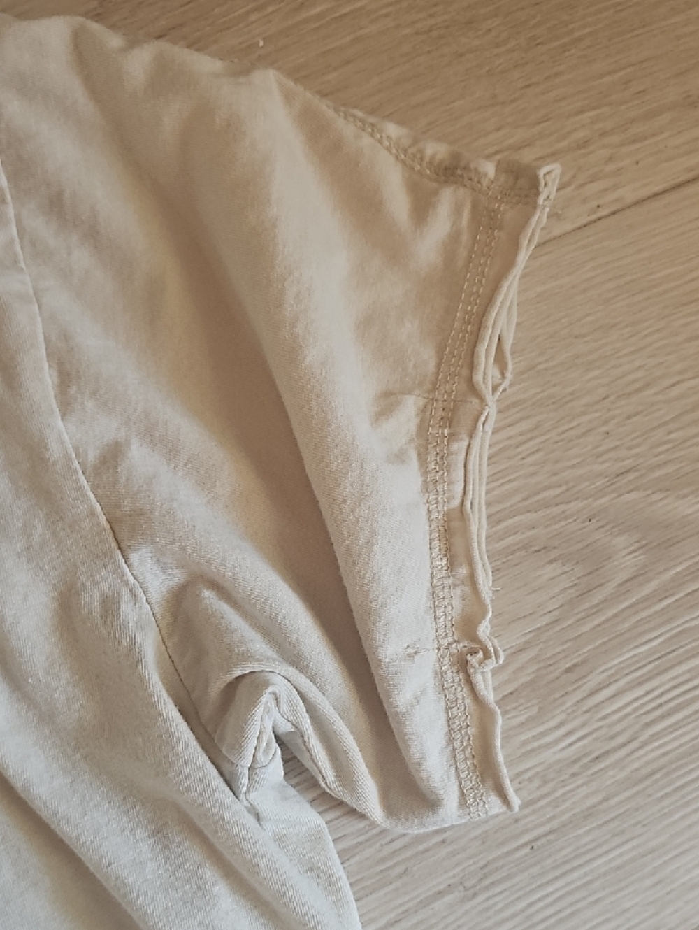 easel Cream Ribbed-Neck Tee - Picture 8 of 12